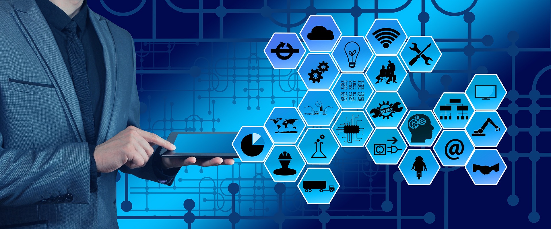 Conceito de conexões de rede e cibersegurança